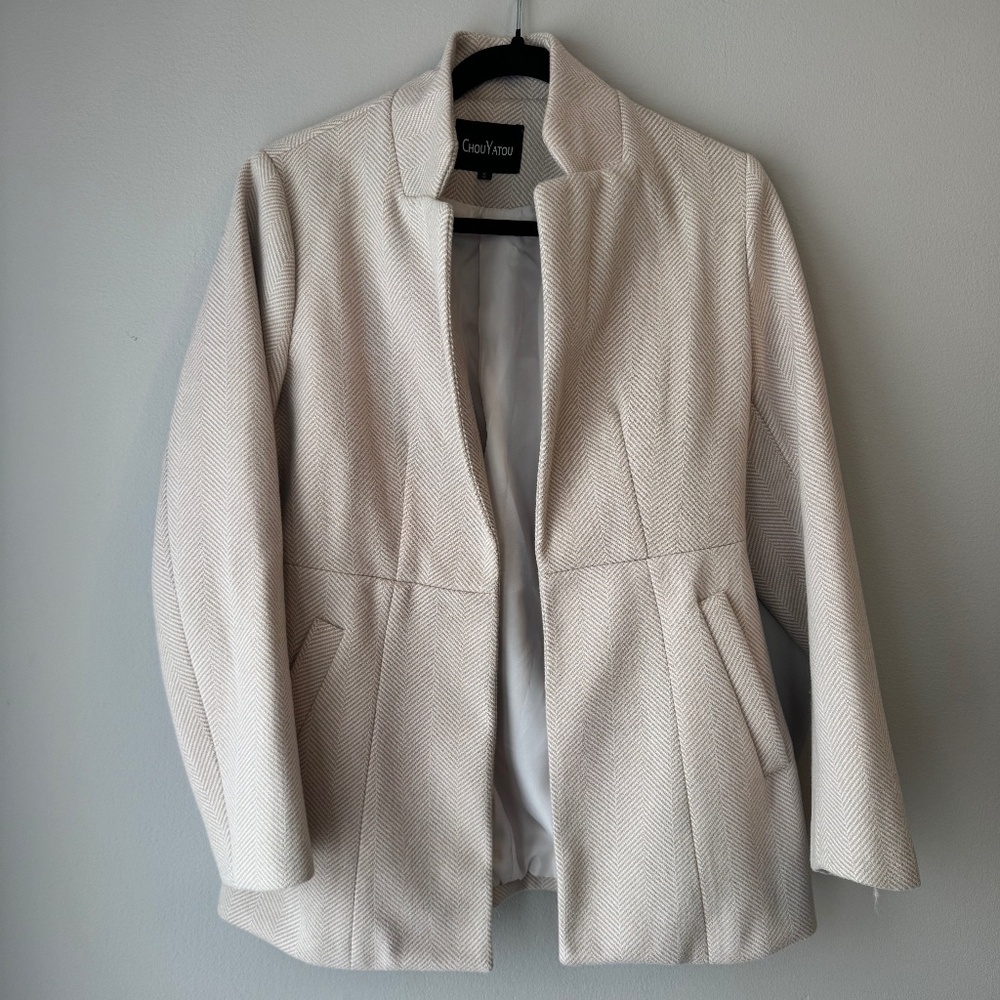 Women's Business Casual Open Front Notch Lapel Office Blazer Jacket size Small